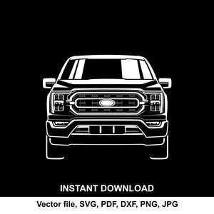 2021 F150 Car Silhouette: SVG PNG Files for Cricut (Digital Download)