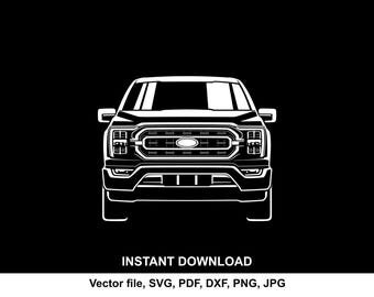2021 F150 Car Silhouette: SVG PNG Files for Cricut (Digital Download)