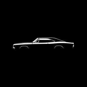 Charger 1968 Car Silhouette SVG PNG for cutting, print, cricut, sticker
