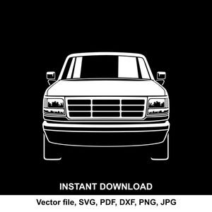 F150 1992 Car Silhouette: SVG PNG Cricut Sticker (Digital Download)