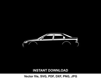 Accord 1994 Car Silhouette SVG: Cricut Cut File (Digital Download)