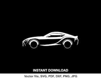 Supra MK5 Car Silhouette Vector SVG, Clipart Vector for cutting (Digital Download)