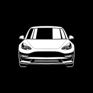 Model 3 Car Silhouette SVG PNG for cutting, print, Cricut, sticker