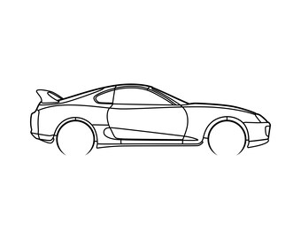 Supra MK4 Car Silhouette SVG PNG for cutting, print, cricut, sticker