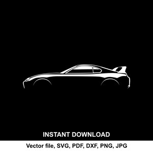 Supra MK4 Car Silhouette Vector file SVG for cricut, cameo, cutting, print (Digital Download)