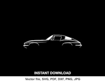 1965 Corvette Stingray Silhouette: Car SVG, PNG (Digital Download)