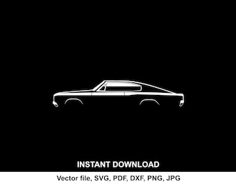 Charger 2006 Car Silhouette Vector file SVG for cricut, cameo, cutting, print (Digital Download)