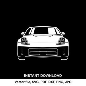 350Z 2008 Car Silhouette: SVG PNG Cricut Sticker (Digital Download)