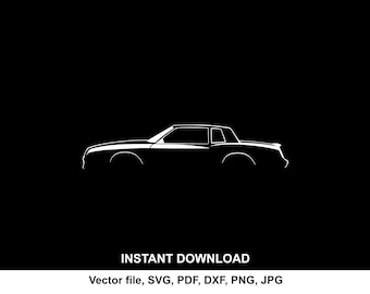 1988 Monte Carlo Silhouette: SVG PNG Clipart (Digital Download)