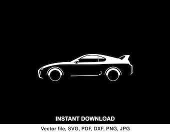 Supra MK4 Car Silhouette Vector SVG, Clipart Vector for cutting (Digital Download)