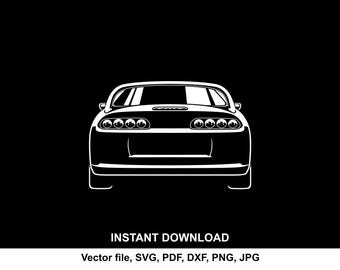 Supra MK4 Car Silhouette SVG PNG for cutting, print, Cricut, sticker