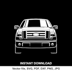 2010 F150 Car Silhouette: SVG PNG Clipart for Cricut (Digital Download)