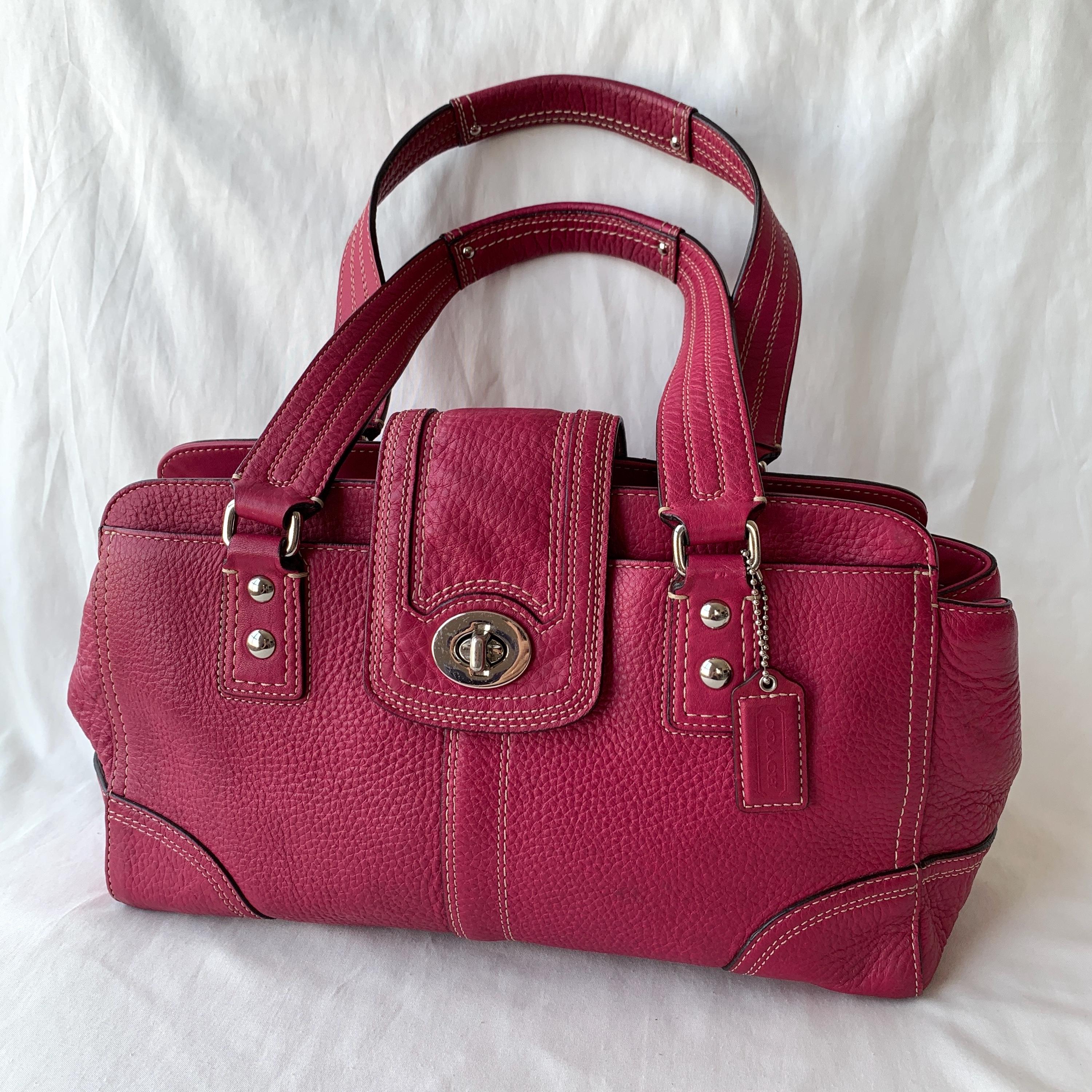 Coach Pink Hampton Bag - Etsy