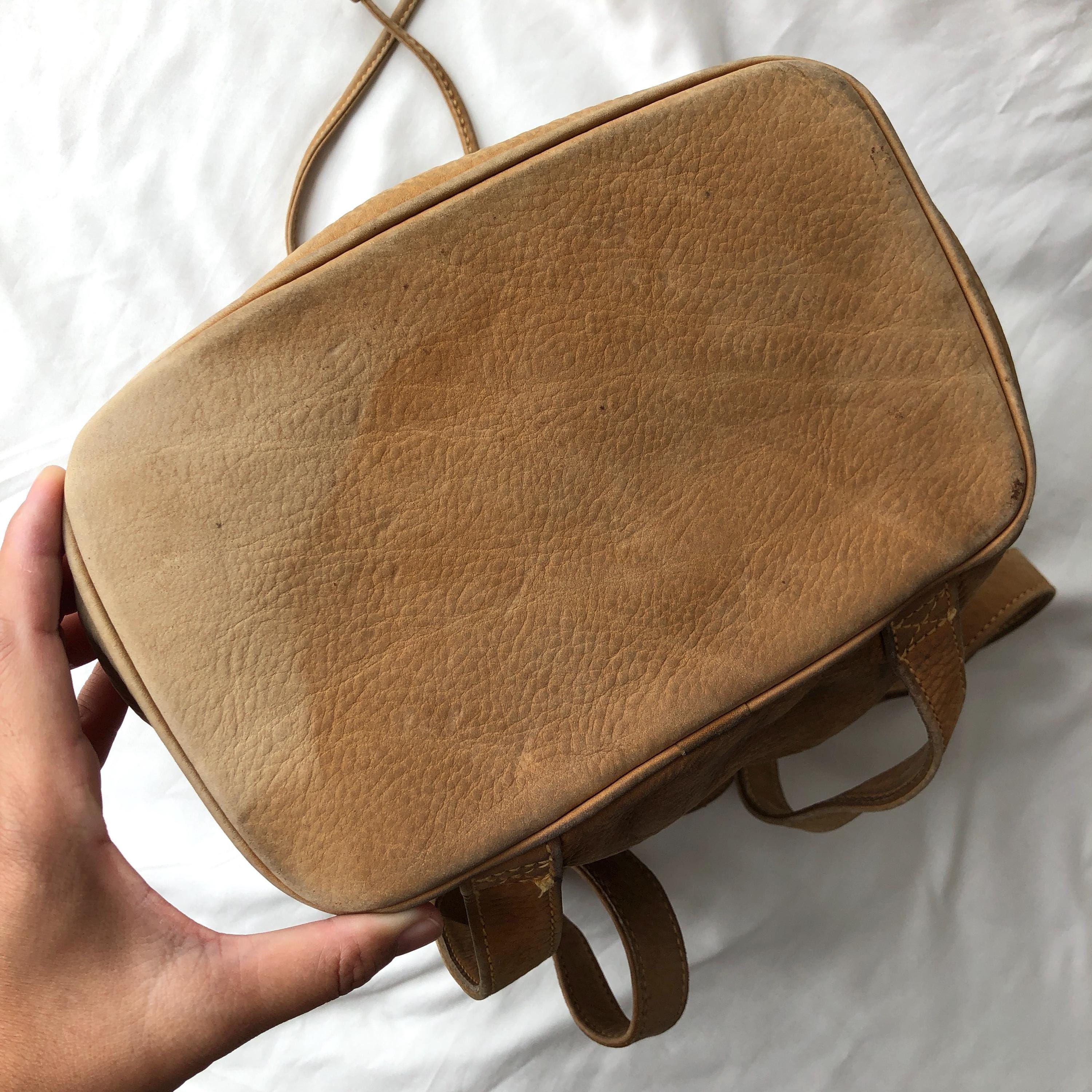Vintage Coach 4938 Small Backpack Nubuc Leather Chamois Bag