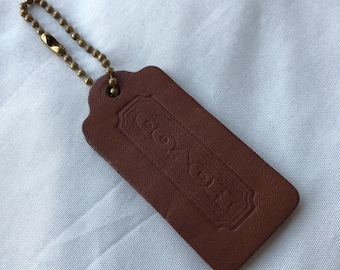 コーチ ヴィンテージ シグネチャー ブラウン レザー＆真鍮 キー