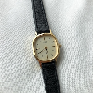 Vintage Citizen CQ Womens 19mm Quartz Wrist Watch 4-102266 YO Gold Tone Japan
