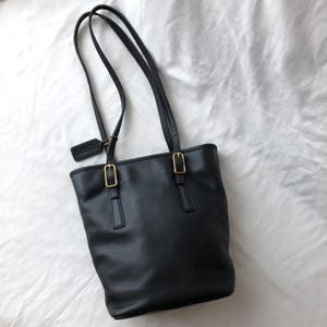 Vintage Coach Day Tote 9803 Black Leather Bag Made In USA 2001