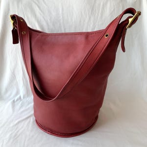 Vintage Coach Duffle Sac 9085 Red Leather Bag Made in USA 1996 - Etsy