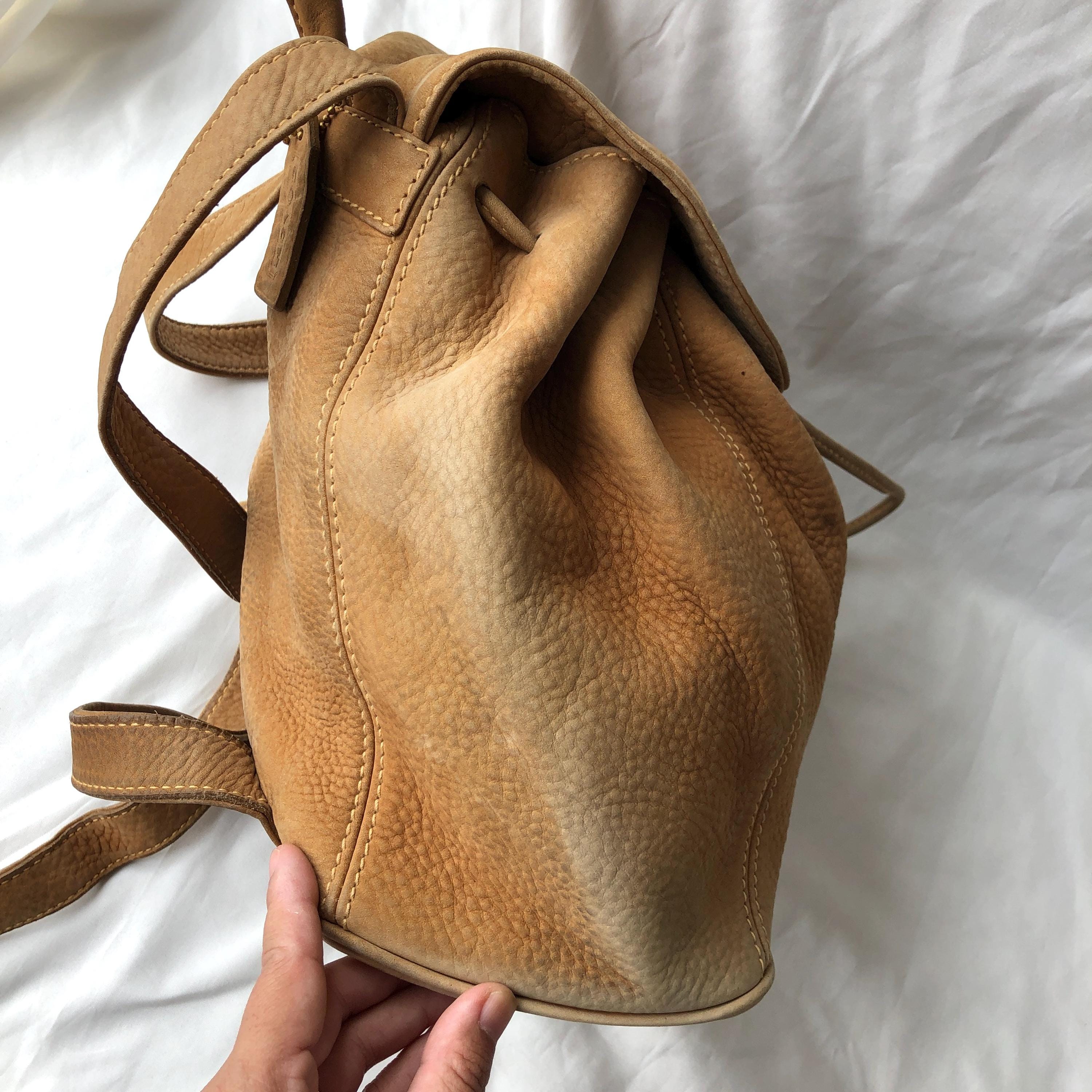 バッグ 1957 Vintage Coach Small Backpack Nubuc Vintage Coach 4938 Small Backpack Nubuc Leather Chamois Bag