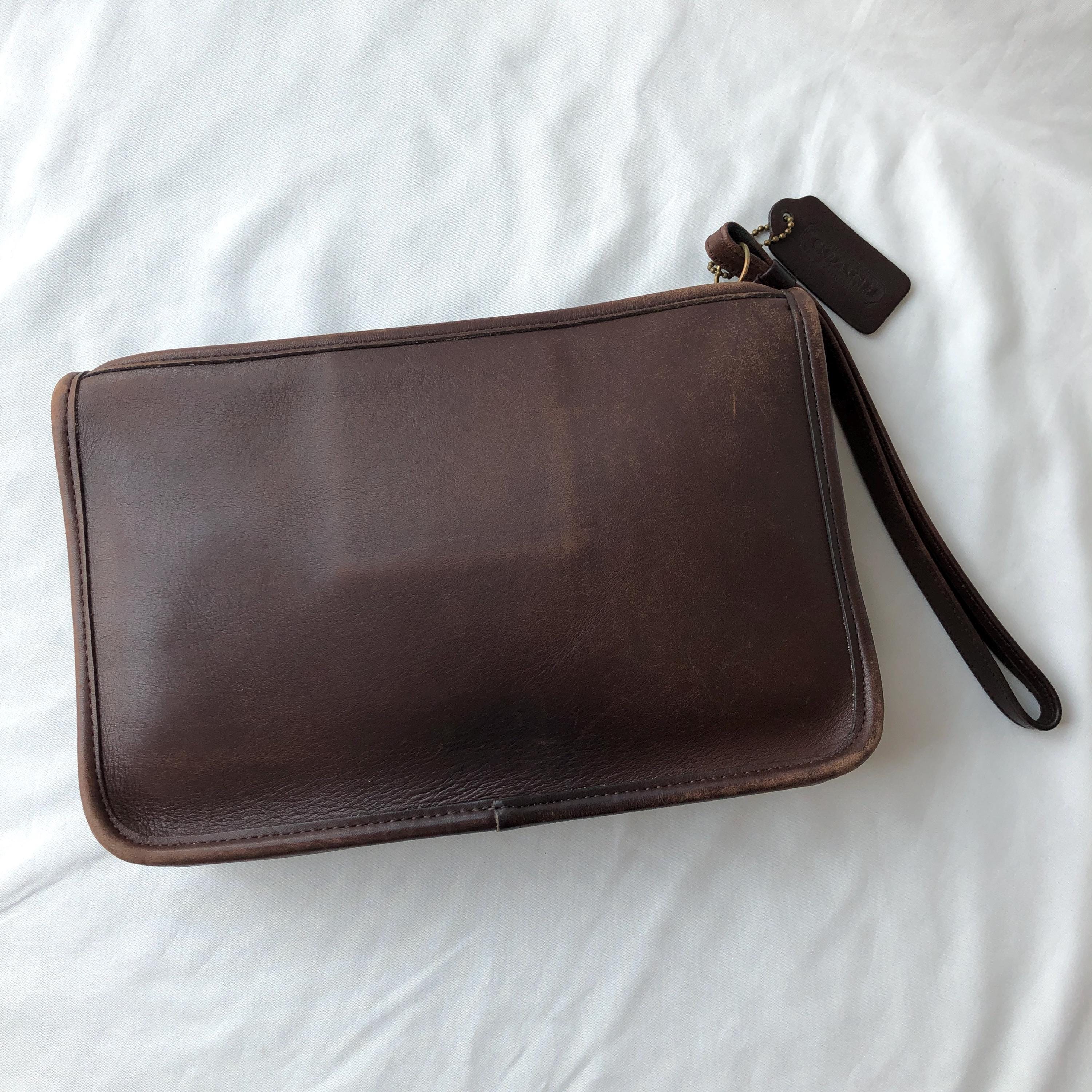 VINTAGE COACH LEATHER SHOULDER BAG BROWN 2way Made In USA | eBay