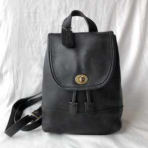 Vintage Leather Coach Backpack - Etsy Canada