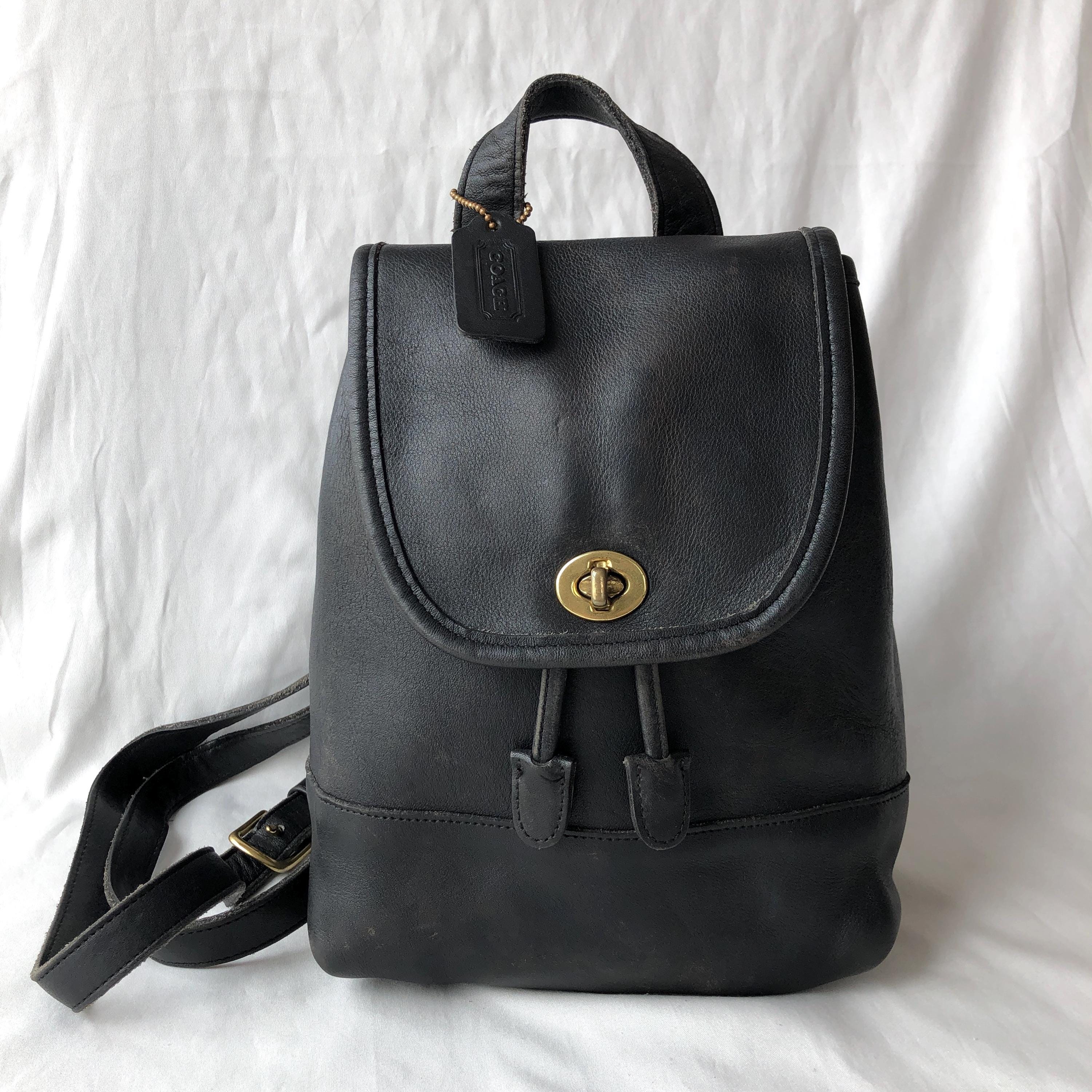 バッグ Coach Vintage Backpack Shoulder Leather Vintage Coach Backpack - Etsy Canada