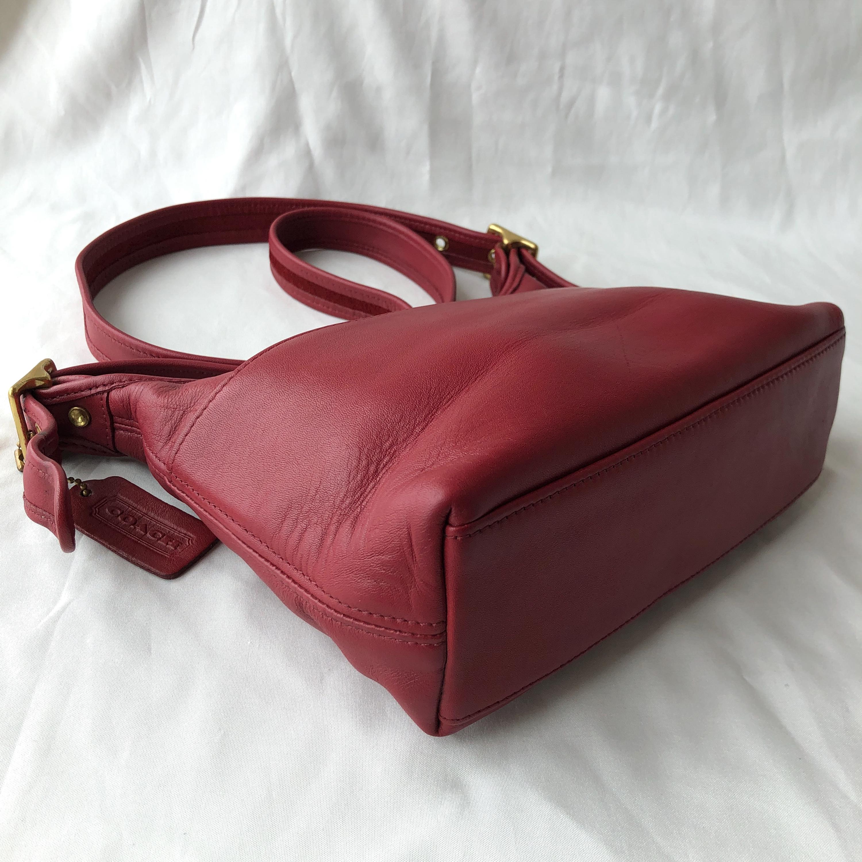 バッグ vintage coach purse shoulder red 4156 OLD COACH Shoulder Bag Drawstring Bag Mini Bag Red Model