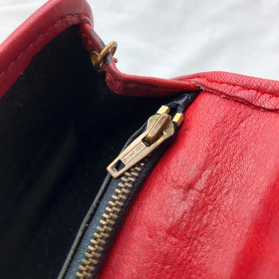 小物 OLD COACH 7219 MULTI FUNCTION PURS RED Vintage Coach 7219 Red Leather Multi Function Purse Mini Wallet