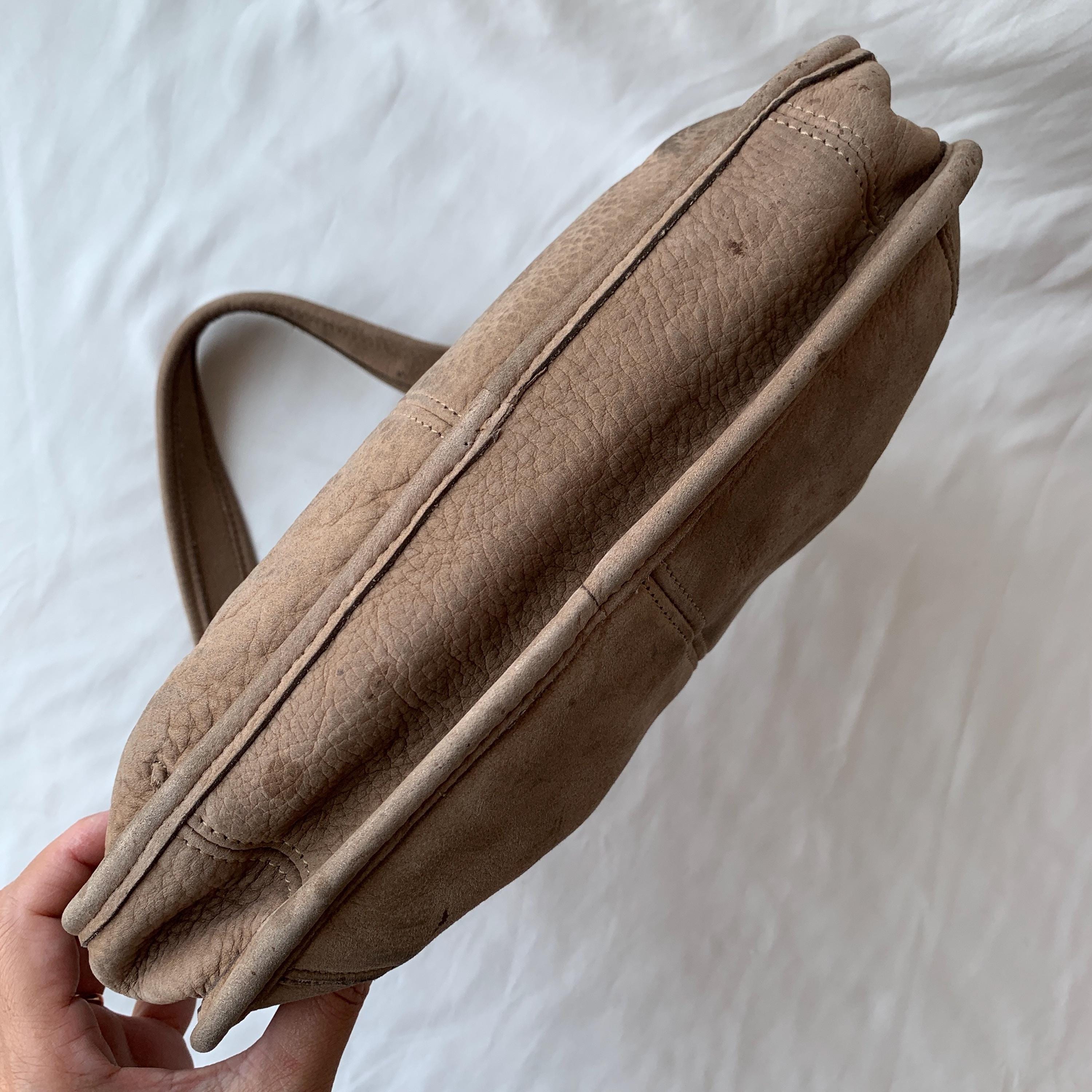 Vintage Coach Ergo Zip Nubuc Bag in Sand 4398 Made in USA 1997 - Etsy