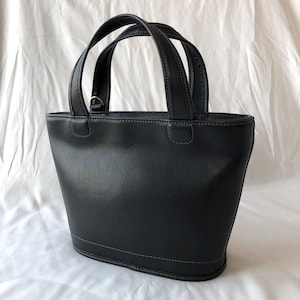 Vintage Coach Bleecker Small Basket 9301 Black Leather Bag Made In USA 1999
