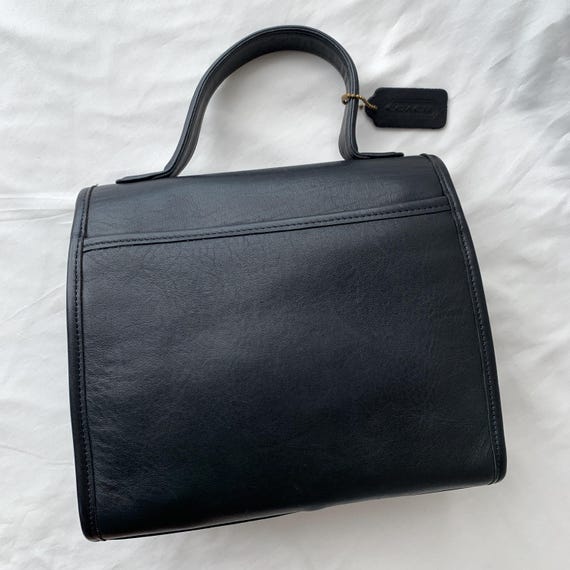 Vintage Coach Manor Bag 9977 Black Leather Made in USA 1996 STRAP 