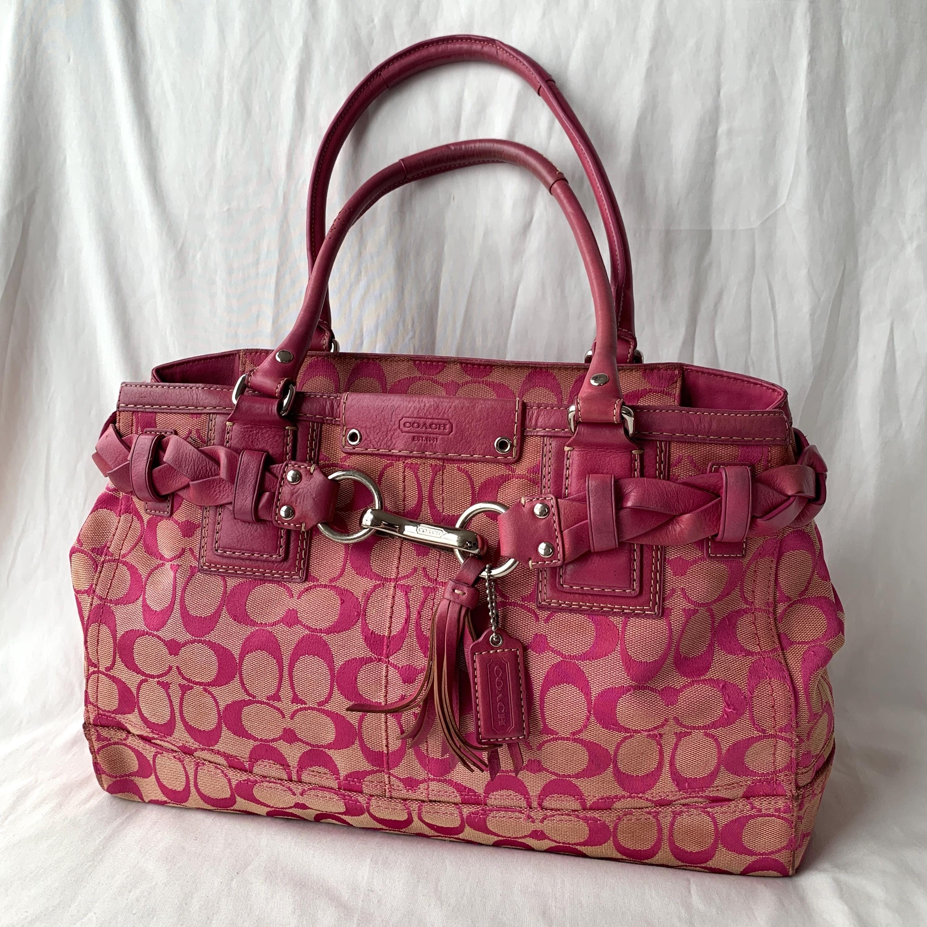 Coach Pink Hampton Bag - Etsy