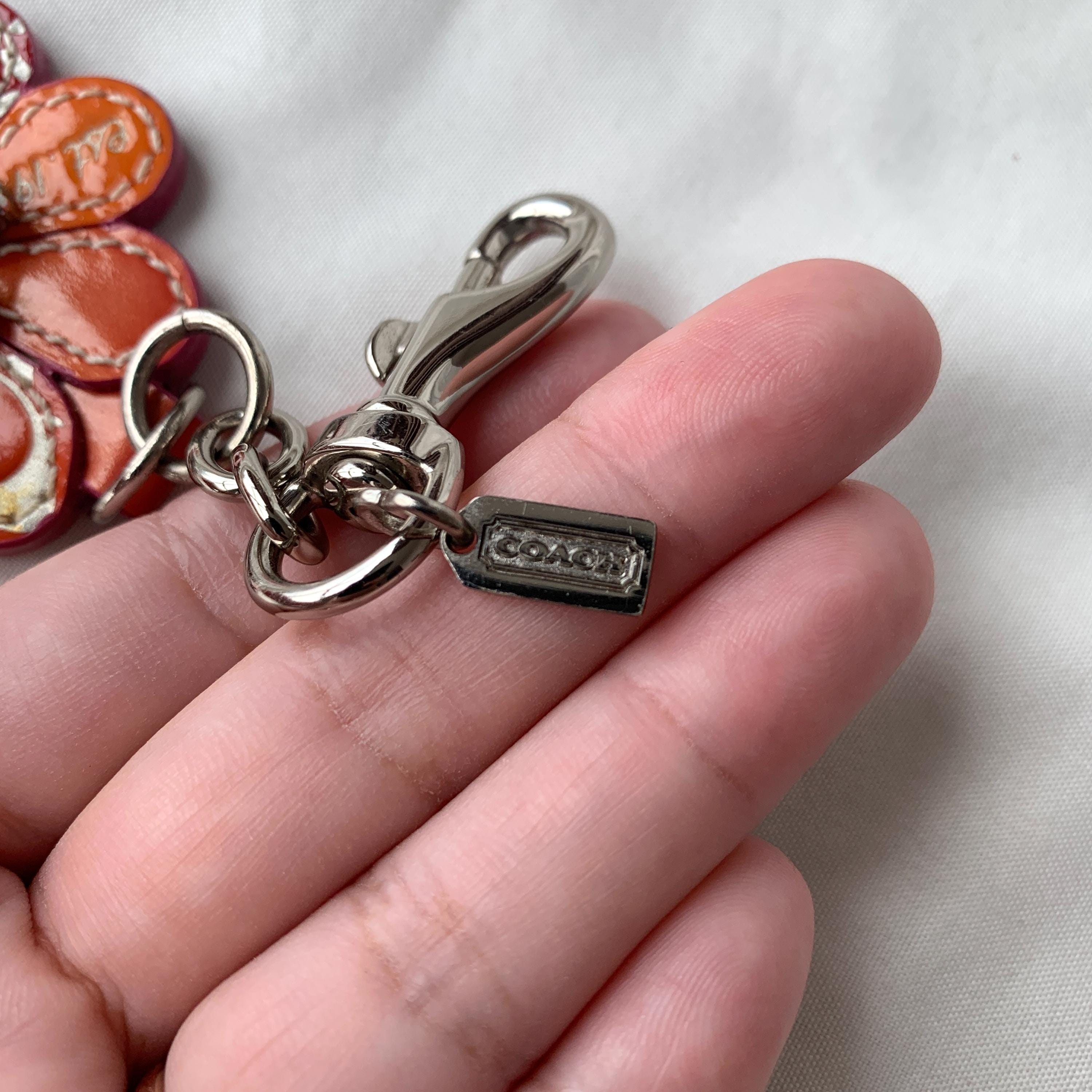 Vintage Coach Y2K Leather Flower Keychain Bag Charm - Etsy Canada