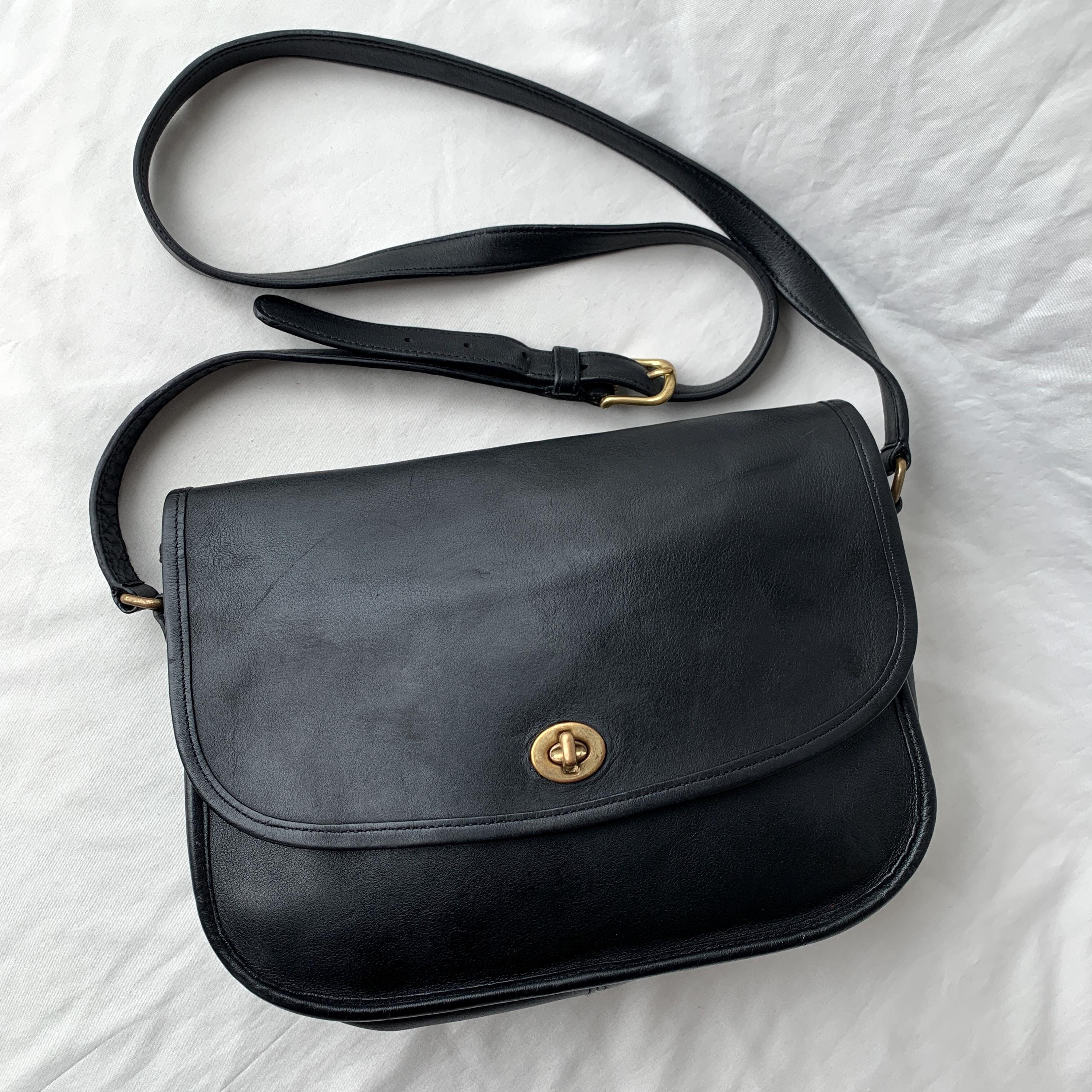 Vintage Black Coach Handbags - Etsy