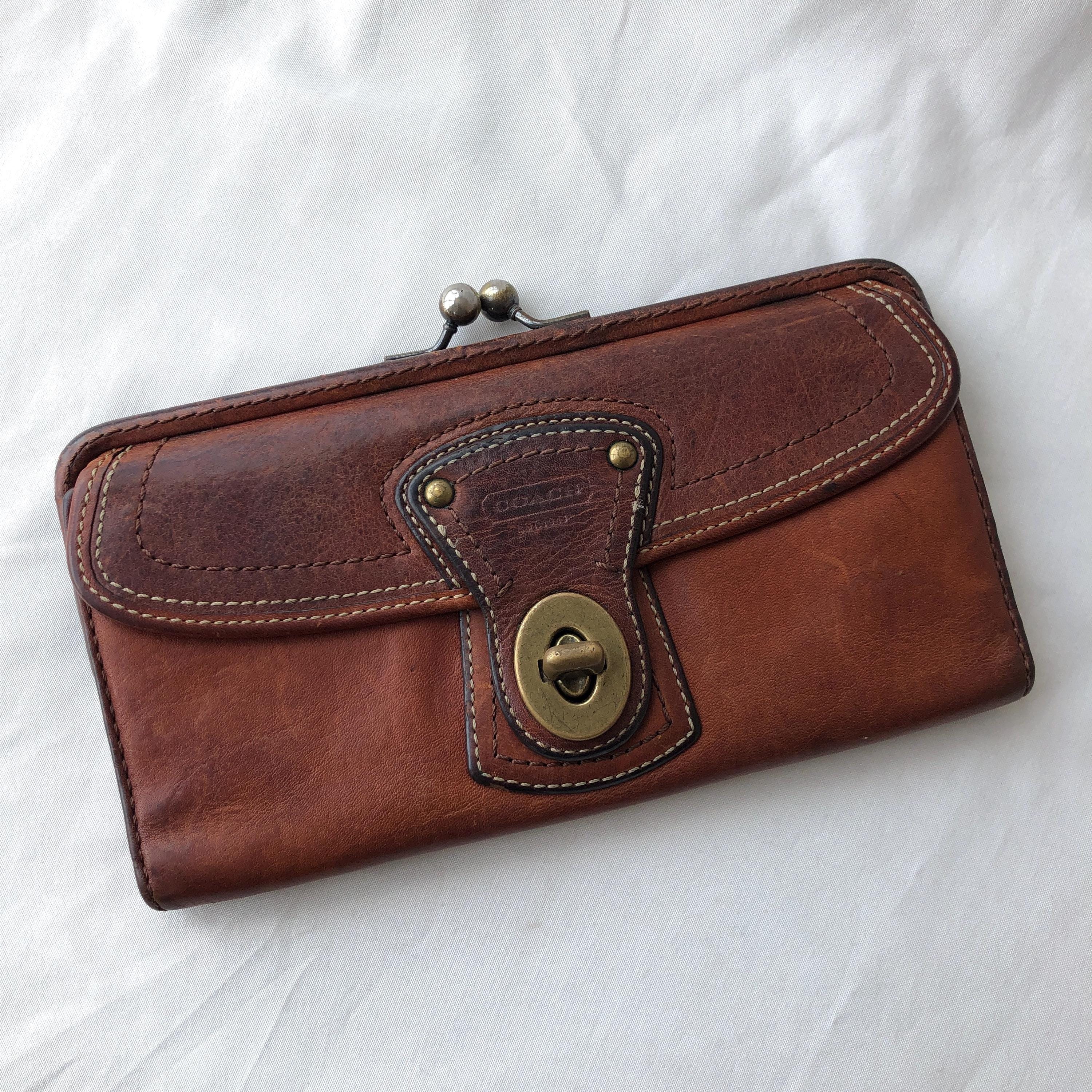 Vintage Coach Legacy Wallet Tan Brown Leather 65th Anniversary