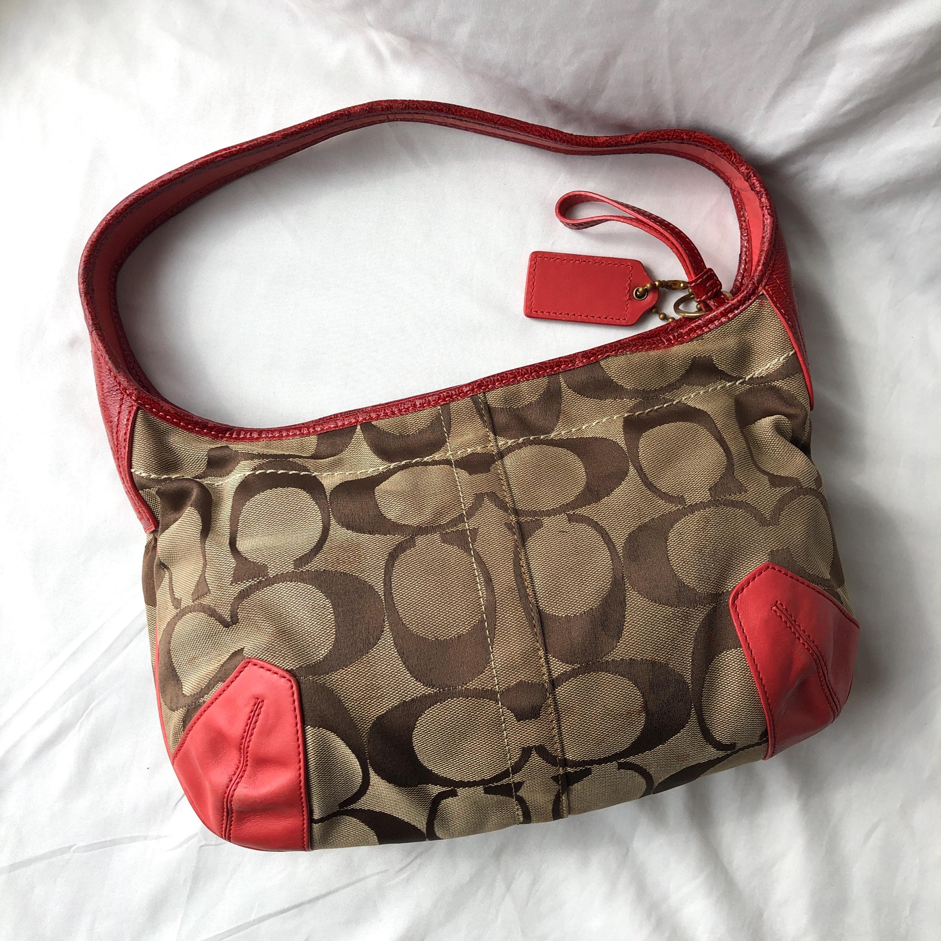 バッグ old coach Ergo hobo red leather bag y2k s-l400.jpg