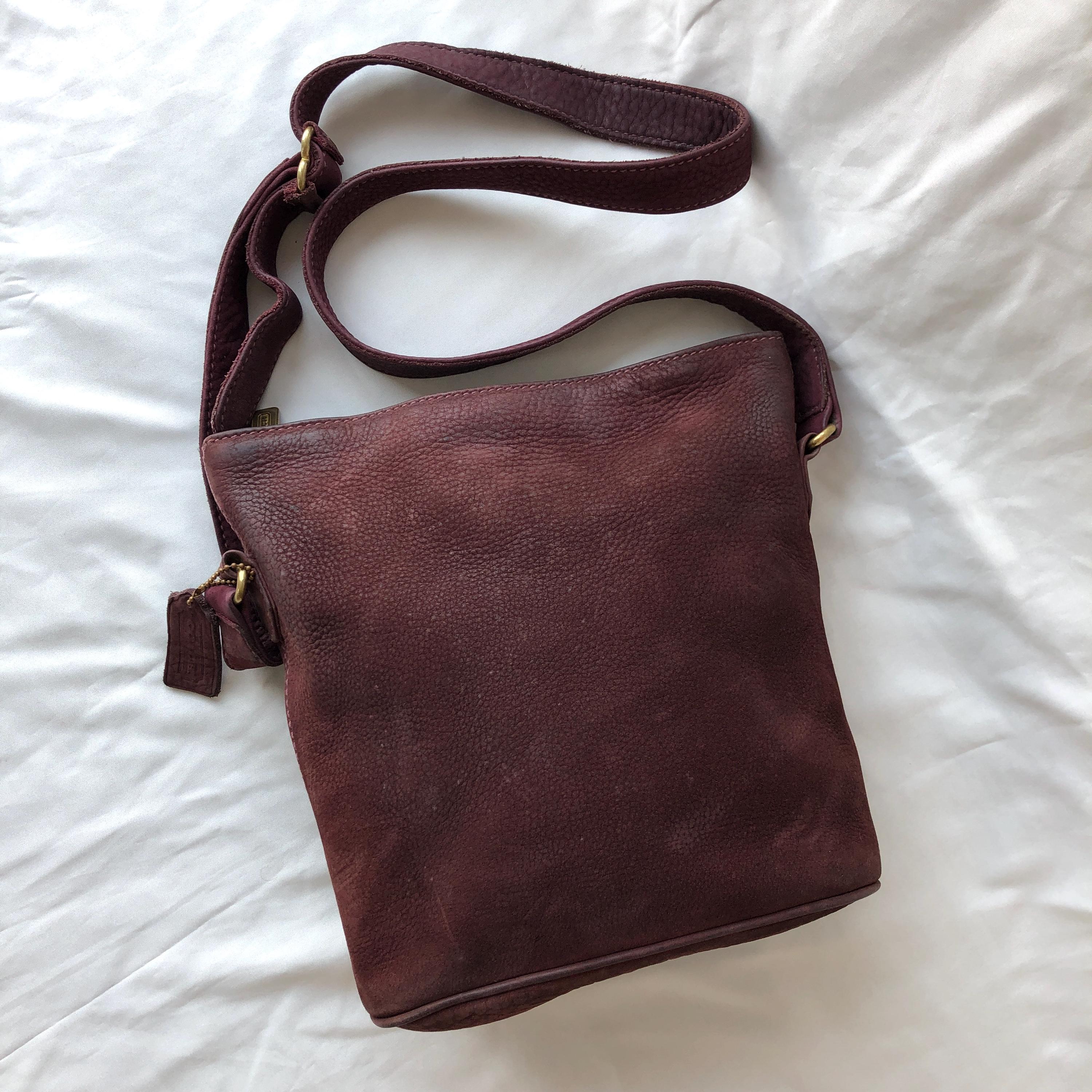 バッグ Vintage Coach Bucket Bag Nubuc XL Olive s-l1200.jpg