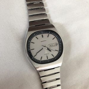Vintage Seiko Quartz Type II Two 7123 503A Mens Watch 36mm Stainless Steel Japan
