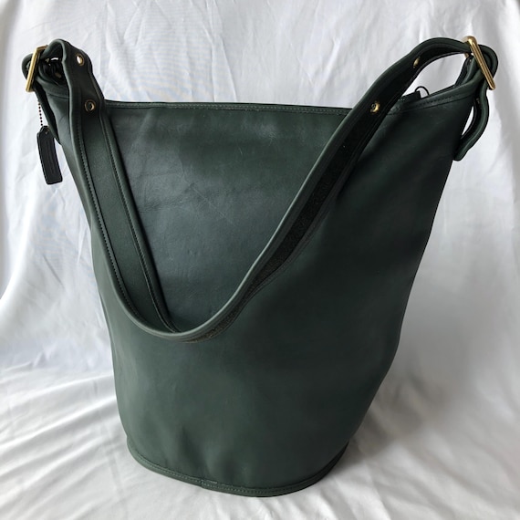 バッグ Vintage Coach XL Duffel Sac Leaf Green VINTAGE COACH DUFFLE SAC XL SHOULDER BAG GREEN オールドコーチ