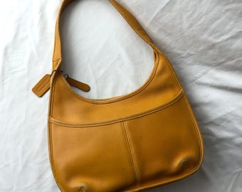 Vintage Coach Ergo Flap | Style 9034 | Yellow | Made in USA