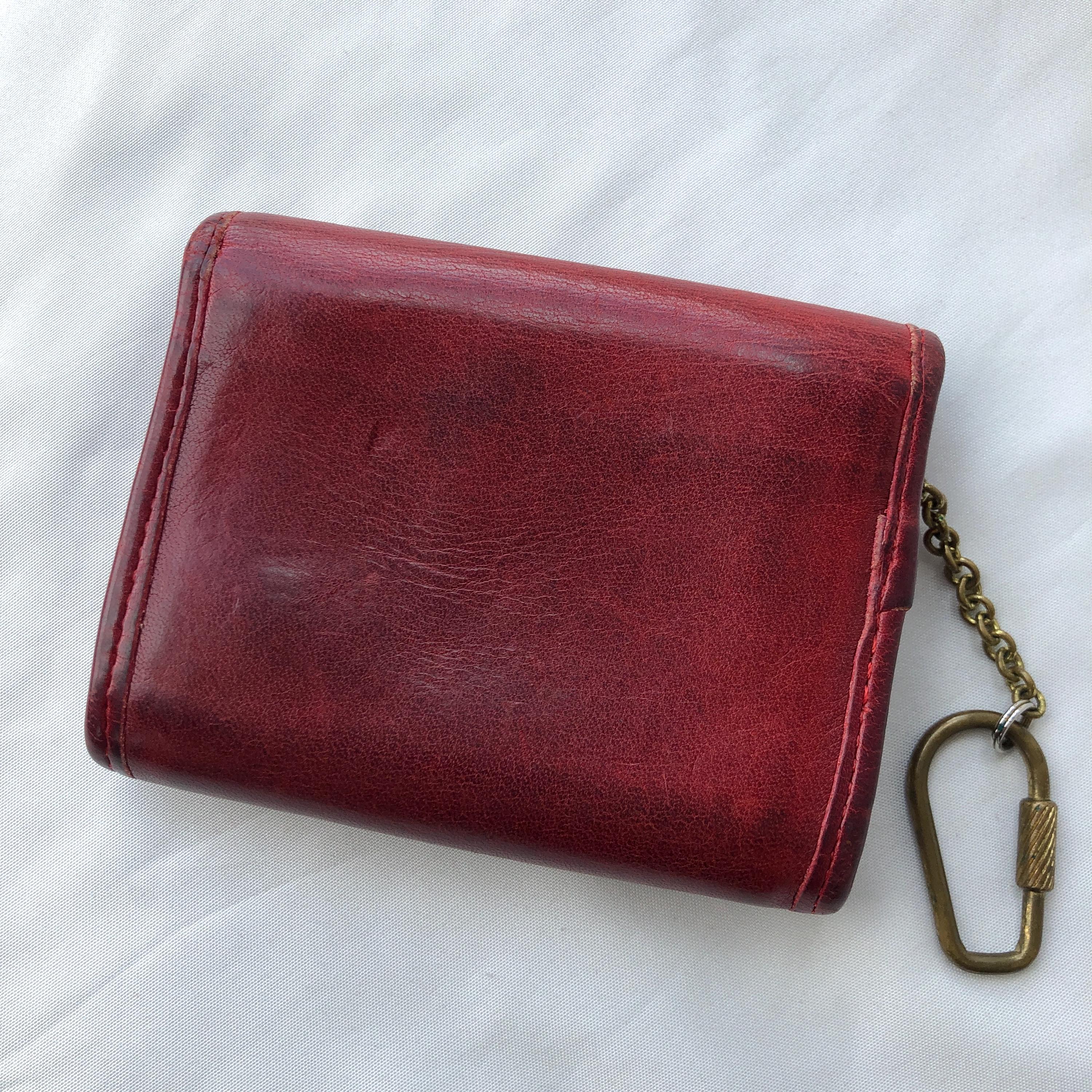 Vintage Coach 7219 Red Leather Multi Function Purse Mini