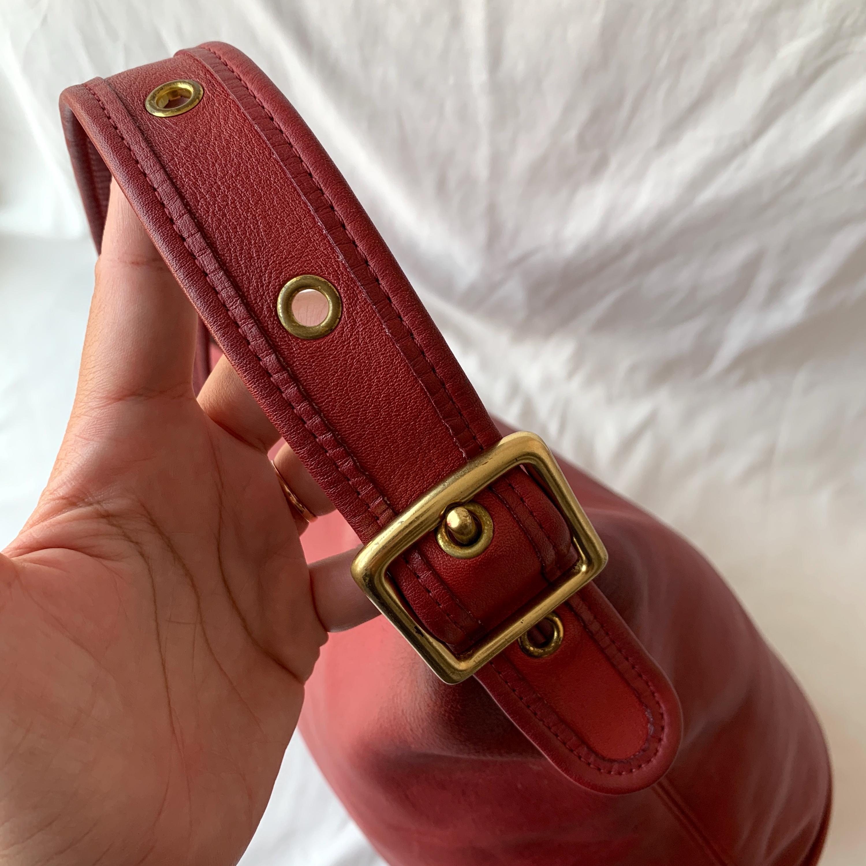Vintage Coach Duffle Sac 9085 Red Leather Bag Made in USA 1996 - Etsy