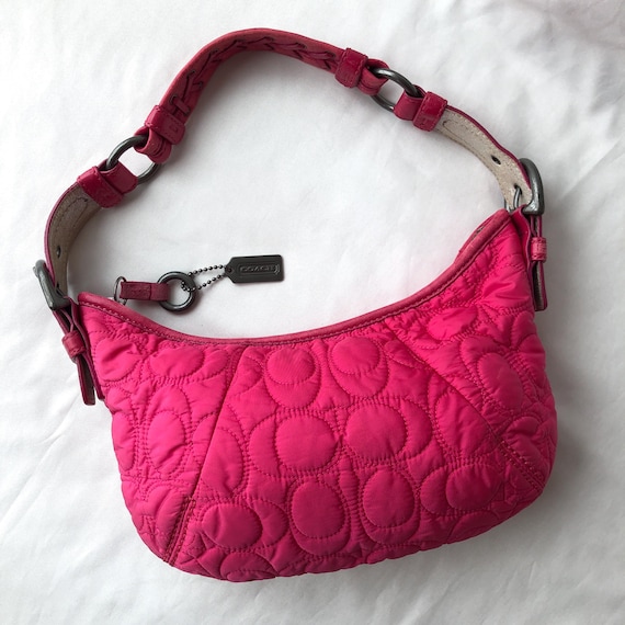 Vintage Coach Soho 6791 Pink Signature Quilted Logo Bag