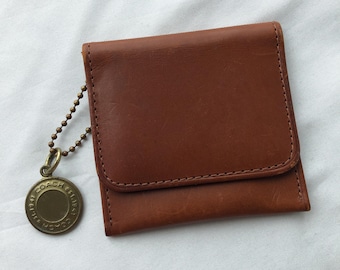 Vintage Coach Brits bruinleren portemonnee met klep en portemonnee