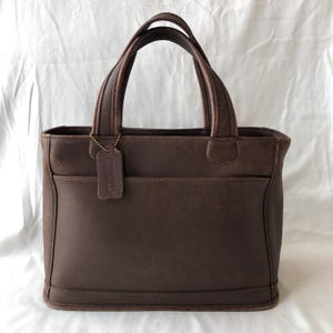 90’s OLD COACH TOTEBAG Vintage 90's Coach Dark Brown Leather Soho Zip Tote Shoulder