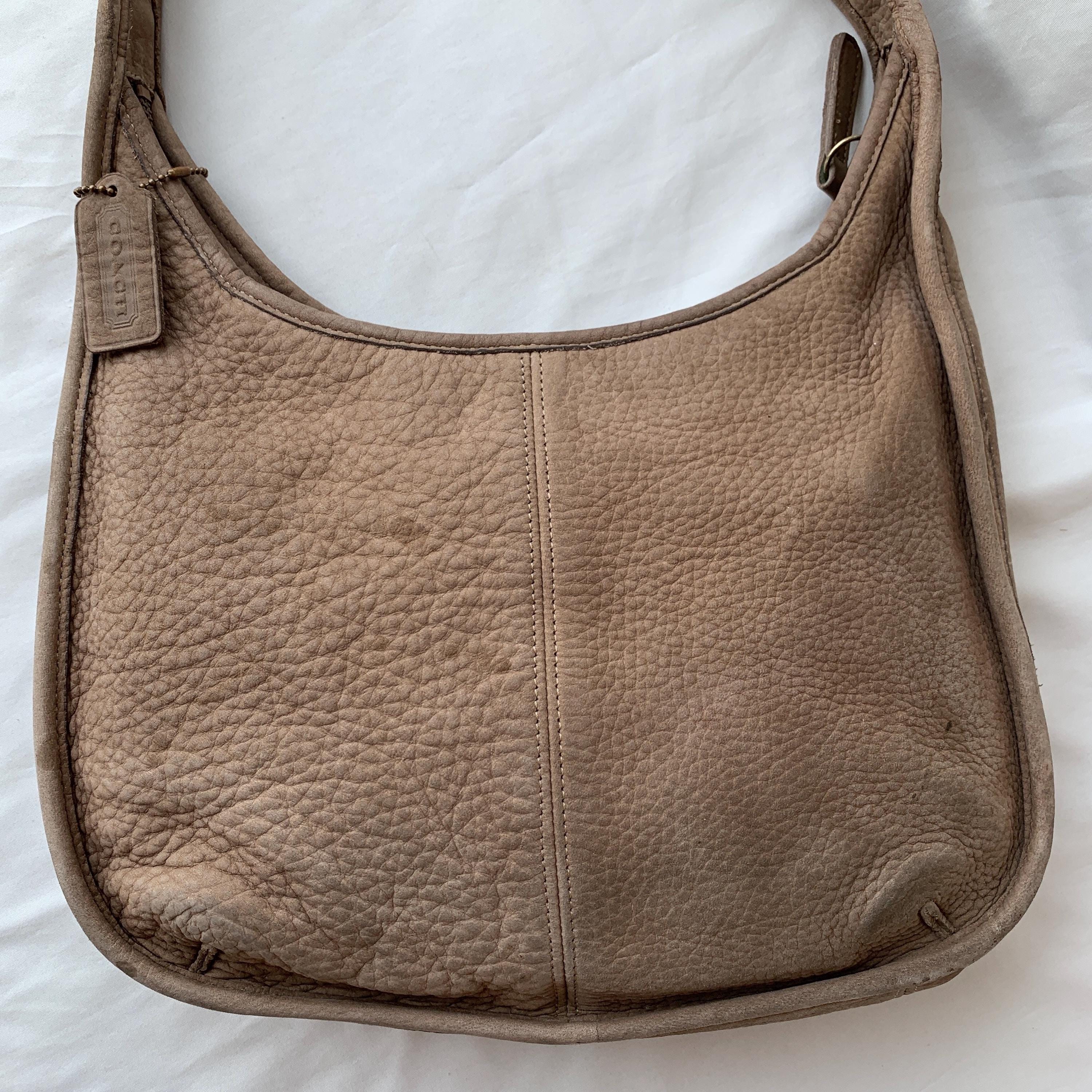 Vintage Coach Ergo Zip Nubuc Bag in Sand 4398 Made in USA 1997 - Etsy