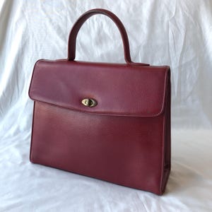 Vintage Coach Madison Copley 4414 Rote Leder Henkeltasche Kelly Bag Italien 1995