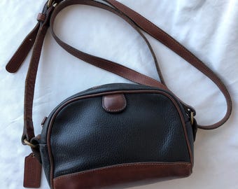 Vintage Coach Sheridan Glenwood Navy Leather Crossbody Bag - Etsy