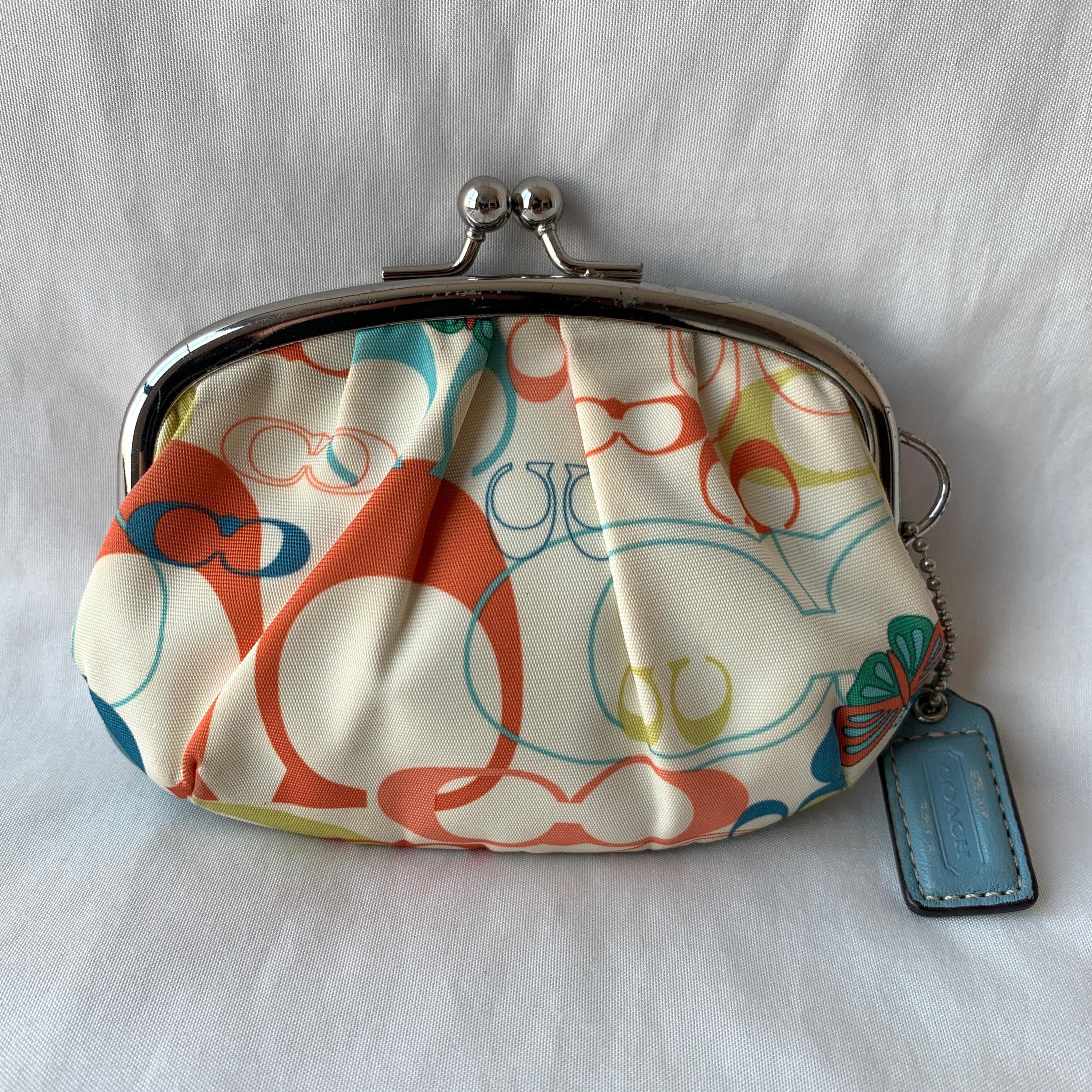 バッグ Coach Optic Signature Bag & Coin Case Coach Signature Optic Bag - Etsy