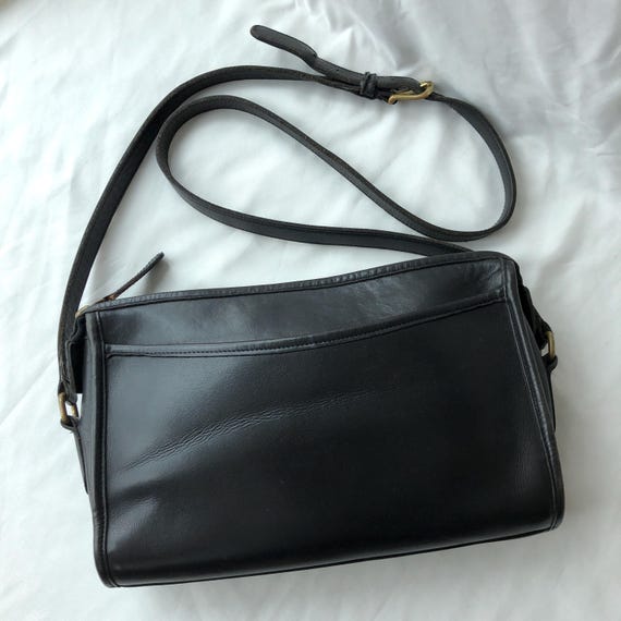 バッグ Vintage Coach Leather Zip Porch Black Vintage Coach Taylor Zip 9944 Black Leather Shoulder Bag